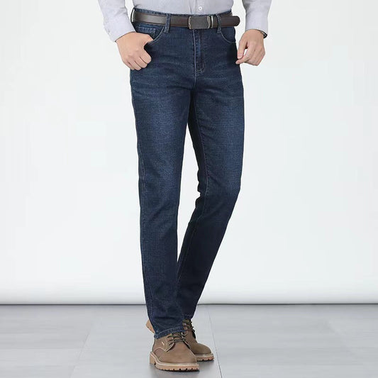 👖💪 Elastische Herrenjeans mit hoher Taille & geradem Bein – 50% RABATT! Bequemer Sitz, viel Bewegungsfreiheit – perfekt für jeden Tag. 🔥✨