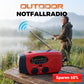 ⏳ Solar-Kurbelradio mit AM/FM-Empfang – 3-LED-Taschenlampe, USB-Notladefunktion und 600-mAh-Akku-Gcom