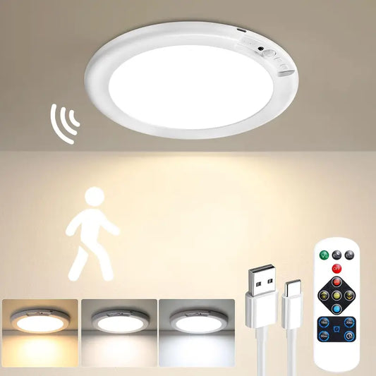 💡 INTELLIGENTE BELEUCHTUNG FÜR IHR ZUHAUSE! ✨ Magnetische Deckenleuchte mit Bewegungssensor und Fernbedienung