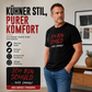 Witziges deutsches Slogan-T-Shirt für Herren, schwarz, Kurzarm, Rundhalsausschnitt
