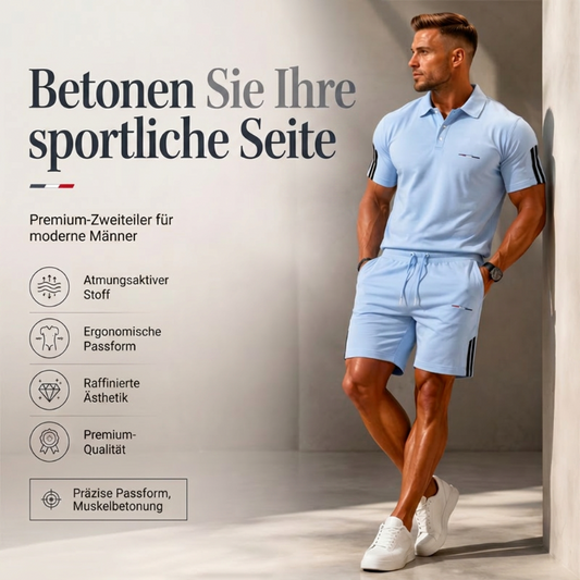 👕 2-teiliges Freizeit-Set für Herren – Kurzarm-Oberteil & Shorts, atmungsaktiv, bequem & vielseitig für Alltag, Sport & Reisen ☀️🩳