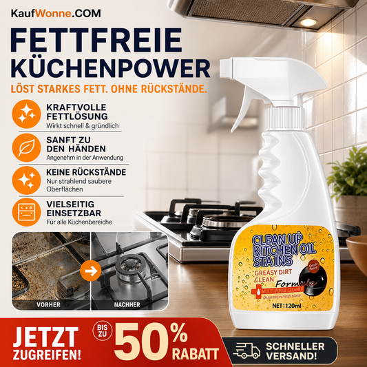 🧼50% RABATT🏆 Hochleistungs-Küchenentfettungsspray – Schneller Fettlöser 🍑