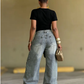 👖 50% RABATT! ⭐ Unisex Baggy-Jeans mit Stern-Patches – Lässiger Oversize-Schnitt, weicher Denim & angesagter 90s-Look ✨