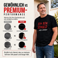 Witziges deutsches Slogan-T-Shirt für Herren, schwarz, Kurzarm, Rundhalsausschnitt