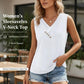 ✨🔥Einfarbiges V-Ausschnitt-Tanktop für Damen – atmungsaktiv & vielseitig