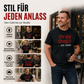 Witziges deutsches Slogan-T-Shirt für Herren, schwarz, Kurzarm, Rundhalsausschnitt
