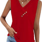 ✨🔥Einfarbiges V-Ausschnitt-Tanktop für Damen – atmungsaktiv & vielseitig