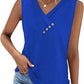 ✨🔥Einfarbiges V-Ausschnitt-Tanktop für Damen – atmungsaktiv & vielseitig