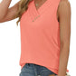 ✨🔥Einfarbiges V-Ausschnitt-Tanktop für Damen – atmungsaktiv & vielseitig