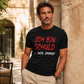 Witziges deutsches Slogan-T-Shirt für Herren, schwarz, Kurzarm, Rundhalsausschnitt
