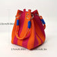 🏆👜 Zeitlich begrenzter Sale: 50% RABATT 🌴 Boho Gestreifter Strick-Bucket-Bag für Damen – Handgemachte Sommer-Strand-Umhängetasche