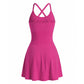 👗🏃 Damen Sport-Tank mit integrierter Shorts – ärmellos, Slim-Fit, knielang – perfekt für Golf, Yoga & aktive Tage. 🔥✨