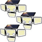 Solarleuchten für den Außenbereich – 3000 Lumen, 188 LEDs, Bewegungsmelder für den Außenbereich