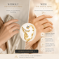 Adjustable Rhinestone Initial Ring for Women