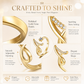 Adjustable Rhinestone Initial Ring for Women