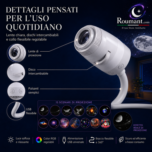 USB-Lampe mit Sternenhimmel-Projektion