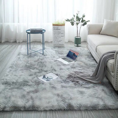 🌈 50 % RABATT! 🛋️Flauschiger Farbverlauf-Teppich – Kuschelweich, rutschfest & waschbar für ein gemütliches Zuhause 🏡✨