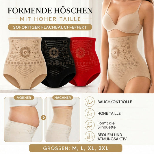 🥳 👙 Hochtaillierte formende Shorts – 360° Stützung, Bauchkontrolle & Po-Lift – nahtlos, atmungsaktiv (78% Nylon) – für Damen M-XL