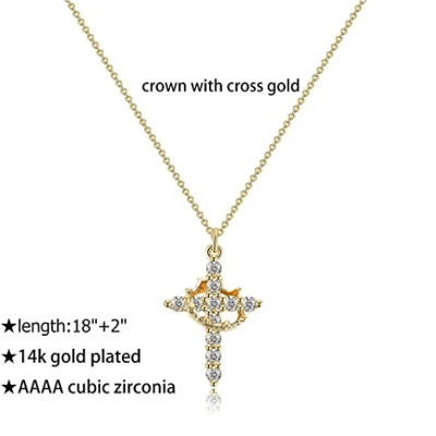 👑 Premium Halskette mit Krone & Kreuzanhänger | JETZT -50%! ✝️💖