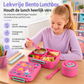 🍱🎒 -50% RABATT! 🥪 Auslaufsichere Bento-Lunchbox in Lebensmittelqualität für Kinder mit Suppentasse – 4-Fächer Brotdose für Schulkinder