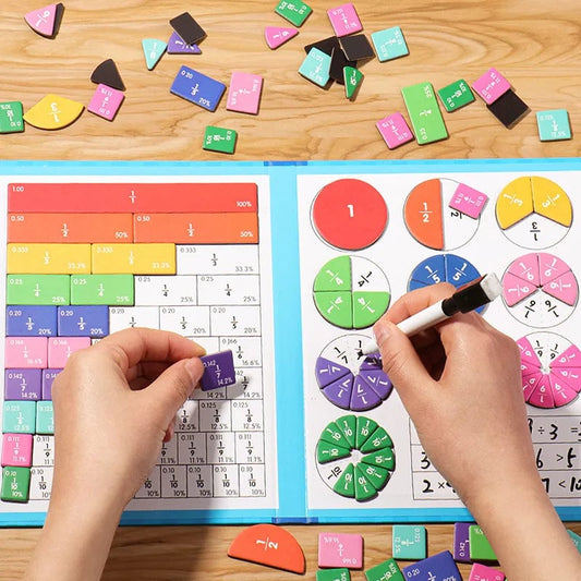🧩 50% RABATT! 🎨 Magnetisches Bruchpuzzle für Kinder – Fördert Feinmotorik, Buntes Design & Sicheres Spielen ✨