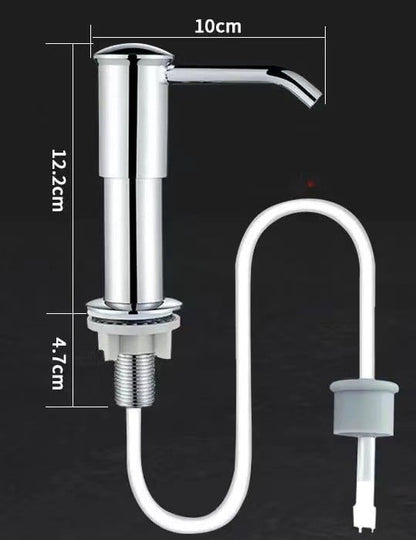 🧴 Edelstahl-Seifenspender für Spülbecken – mit verlängertem Silikonschlauch & praktischer Pumpe, ideal für Küche & Bad 🚰