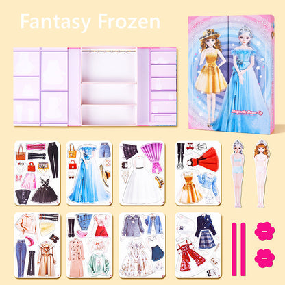 🎀50% RABATT✨Magnetische Prinzessin Papierpuppe, kreatives Weihnachtsgeschenk für Kinder🎁