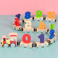 🚗 50 % RABATT! 🔥 Magnetischer Holzzug mit Zahlen & Buchstaben – Pädagogisches Lernspielzeug & Motorik-Puzzle für Kinder 🔤🚂