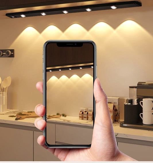 🎁 50 % RABATT! 💥 🚪 LED-Schrankleuchte mit Bewegungsmelder – 3 Farbtemperaturen, dimmbar, magnetisch & über USB wiederaufladbar ✨
