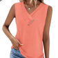 ✨🔥Einfarbiges V-Ausschnitt-Tanktop für Damen – atmungsaktiv & vielseitig