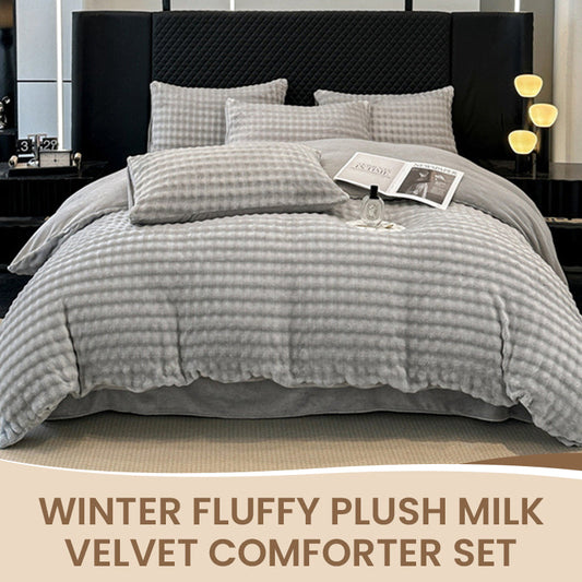 🛏️ 50% RABATT BLACK FRIDAY! ✨ Winter Bettwäsche Set aus Milchvelours - Ultrawarmes Flauschdesign mit Moderner Stickerei für Gemütliche Betten ❄️🌟