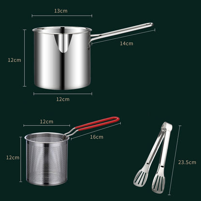 🍳🔥50% RABATT! 304‑Edelstahl‑Multifunktionsfritteuse, langlebig