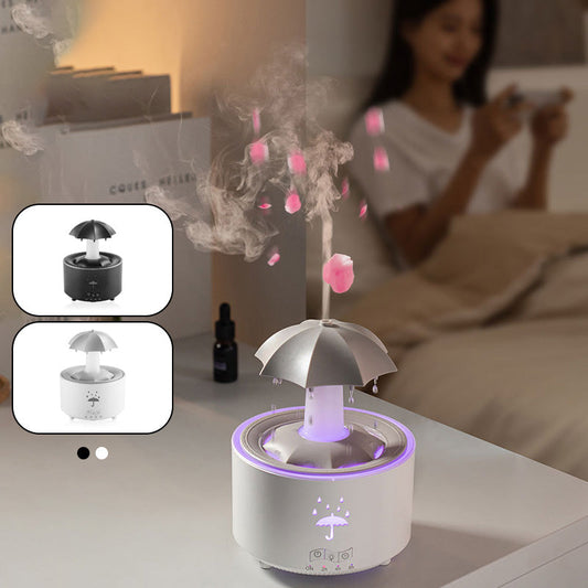 🌿50 % RABATT⏰ Aromadiffuser 300ml, Ultraschallnebel, 7-farbiges LED-Licht für Zuhause☂️