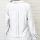 👚🤍 Einfarbiges Damen-Hemd mit Revers, langen Ärmeln & Button-Down-Kragen