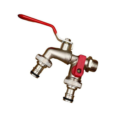 🔥 BLITZANGEBOT: 50% RABATT! ⚙️ Universeller Gartenwasserhahn aus Edelstahl mit zwei Ausläufen – separate Ventile, besonders robust und einfach zu installieren 🚰
