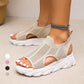 🔥👡 50% RABATT! Women's Casual Breathable Hollow Knitted Platform Sandals – atmungsaktives Strickdesign, perfekt für heiße Tage. 🌸✨