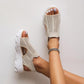 🔥👡 50% RABATT! Women's Casual Breathable Hollow Knitted Platform Sandals – atmungsaktives Strickdesign, perfekt für heiße Tage. 🌸✨