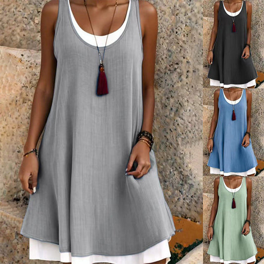 🔥Letzter Tag! 50% Rabatt👗Neu! Sommerliches Layering-Kleid ohne Träger - 🔥