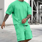 👕 60% RABATT! 🔥 Set aus Freizeit-T-Shirt mit Kurzen Ärmeln & Shorts für Herren – Bequemer Schnitt, Leichter Stoff & Perfekt Für Warme Tage ☀️