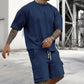 👕 60% RABATT! 🔥 Set aus Freizeit-T-Shirt mit Kurzen Ärmeln & Shorts für Herren – Bequemer Schnitt, Leichter Stoff & Perfekt Für Warme Tage ☀️