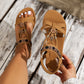 👡 50% RABATT! 🌼 Flache Damen-Sandalen – Runde Zehen, atmungsaktiv, verstellbarer Knöchelriemen & Blumen-Dekor – Leichter, bequemer Sommerschuh für Spaziergänge, Strand oder den täglichen Gebrauch ✨