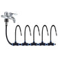 Smartes Sprinkler-Set ✨ Verstellbare Düsen | Flexibler Metallschlauch | Pfahlmontage möglich | Vielseitige Funktionalität | Ideal für Gärten, Terrassen & Gewächshäuser 🌿