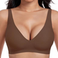 💕Jelly Wireless Damen Komfortable kabellose Push-up-BHs, nahtlose T-Shirt-BHs, BHs mit tiefem V-Ausschnitt für jeden Tag