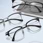 🔥Solange der Vorrat reicht 40 % Rabatt!🎉Modische halbrandlose Brille mit Blaulichtschutz