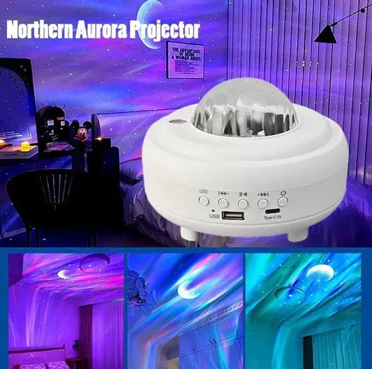 Nordlichtprojektor🔮🔮360° Farbwechsel mit Sternenhimmel-Effekt für eine Magische Atmosphäre zu Hause✨