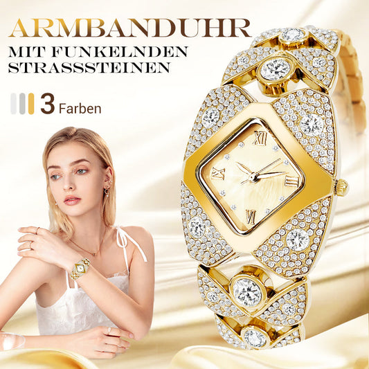 ⌚✨ 50% RABATT! Retro-Quarz-Armbanduhr mit funkelnden Strasssteinen – Elegant, glamourös & perfekt für festliche Anlässe ✨
