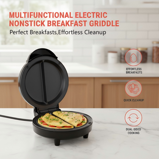 🍳 50% RABATT! 🎉 Elektrisches Antihaft-Brötchengrill – Multifunktional, Schnelles Aufheizen & Leichte Reinigung 🥓📦