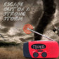 ⏳ Solar-Kurbelradio mit AM/FM-Empfang – 3-LED-Taschenlampe, USB-Notladefunktion und 600-mAh-Akku-Gcom