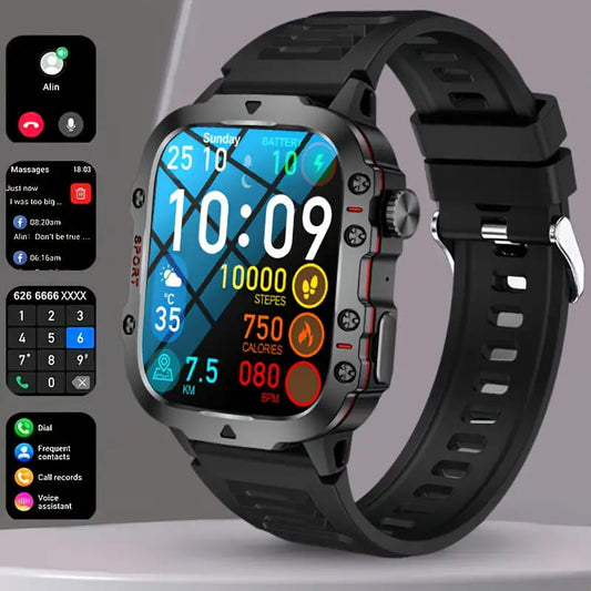 ⏰【 Limitiertes Angebot – 50% Rabatt】👁️Robuste Outdoor-Smartwatch – über 100 Sportmodi