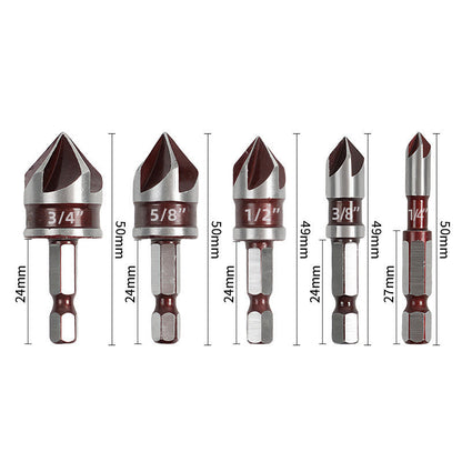 🛠️Jetzt 50 % Rabatt! 🔩 Senkbohrer-Set für Holzbearbeitung (5-teilig/3-teilig) – Saubere, bündige Löcher, langlebig und zeitsparend ⚙️